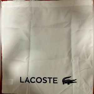 Lacoste Cotton Dust Bag 16x16 White
